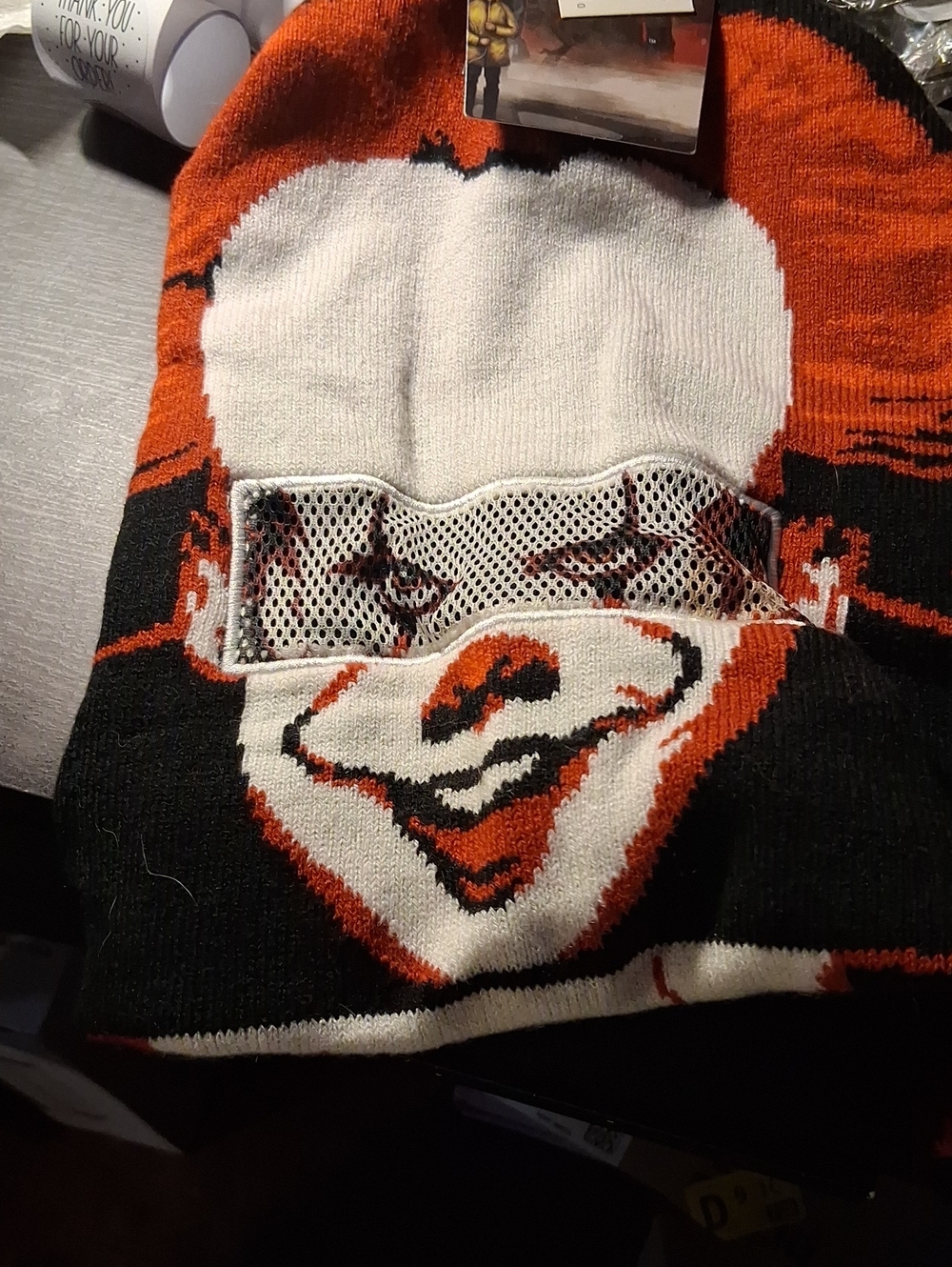 !it jeans Orange, Black & White Graphic Crewneck Sweater